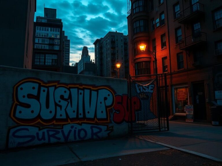 Flick International Vibrant street murals in Queens, New York, symbolizing resilience and survival