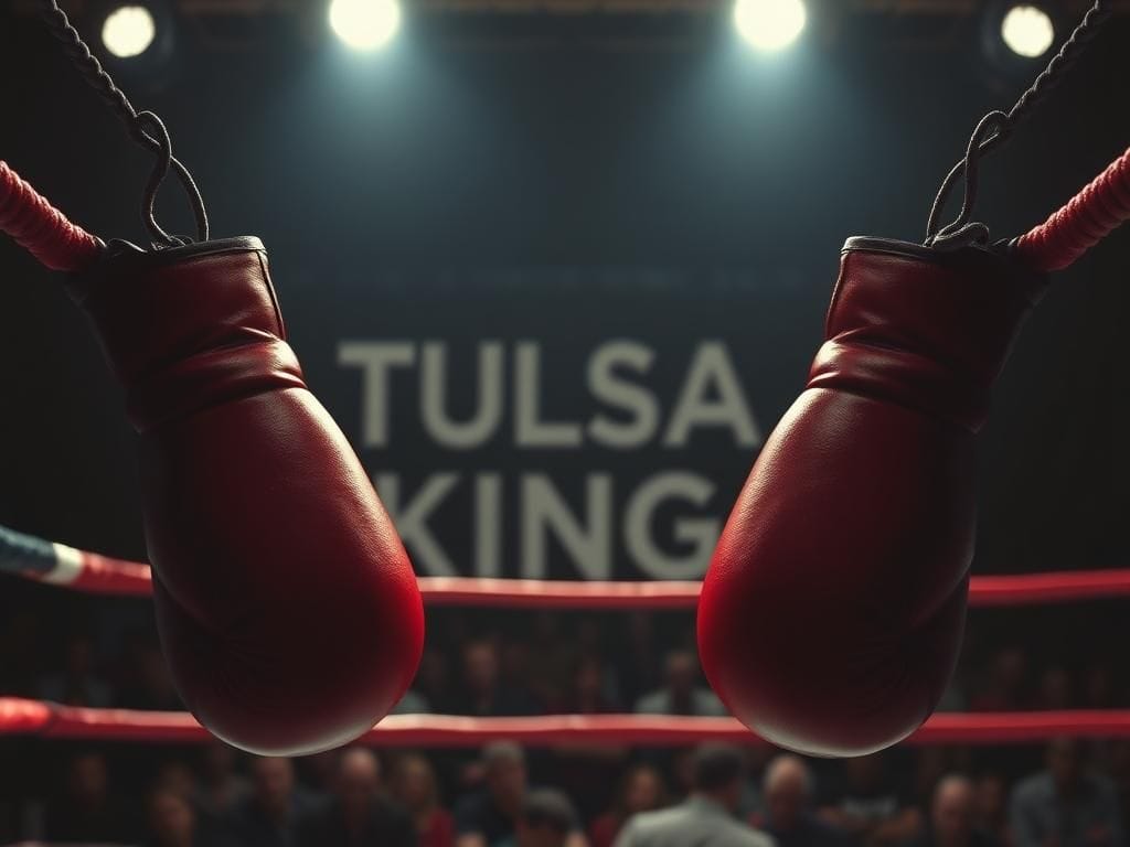 Flick International A dynamic boxing scene featuring gloves symbolizing competition between Sylvester Stallone and Samuel L. Jackson.