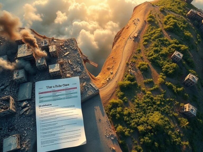 Flick International Aerial view of the Gaza Strip showing destruction and signs of hope