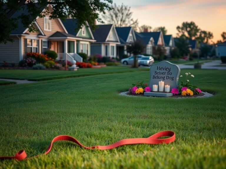 Flick International A serene suburban neighborhood at dusk with an empty dog leash suggesting a recent escape