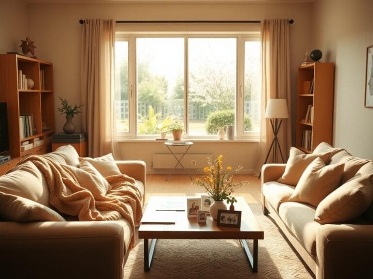 Flick International Cozy living room interior reflecting a serene atmosphere for caregiving