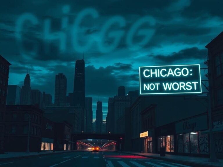 Flick International Dramatic cityscape of Chicago at dusk with skyline and urban elements