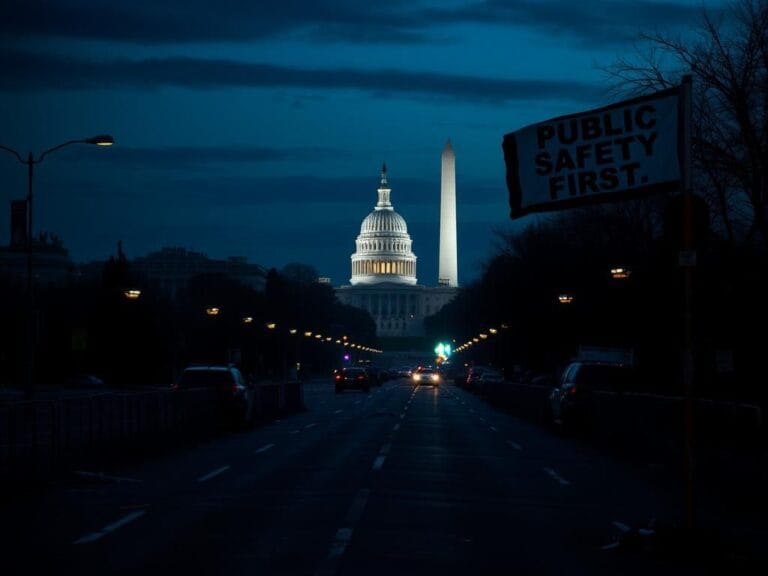 Flick International Panoramic view of Washington, D.C. at dusk highlighting the Capitol building and Washington Monument