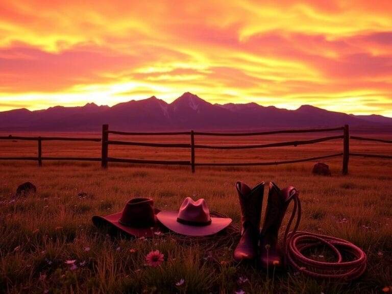 Flick International Dramatic sunset over a Montana landscape with rugged mountains and a rustic wooden fence symbolizing ranch boundaries
