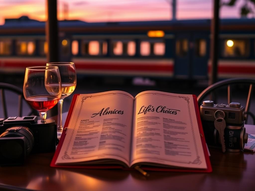 Flick International Open cafe menu symbolizing personal liberation and self-discovery