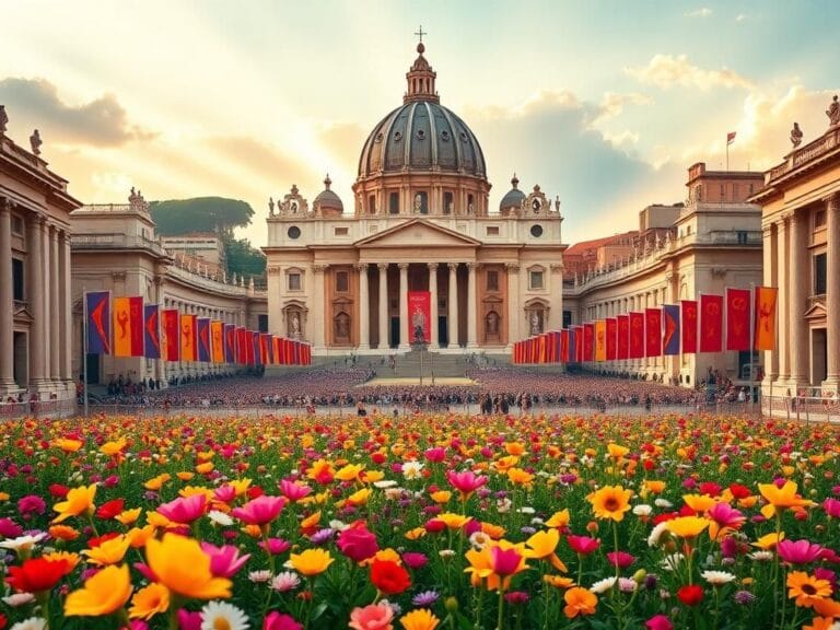 Flick International Panoramic view of St. Peter's Square during the canonization ceremony