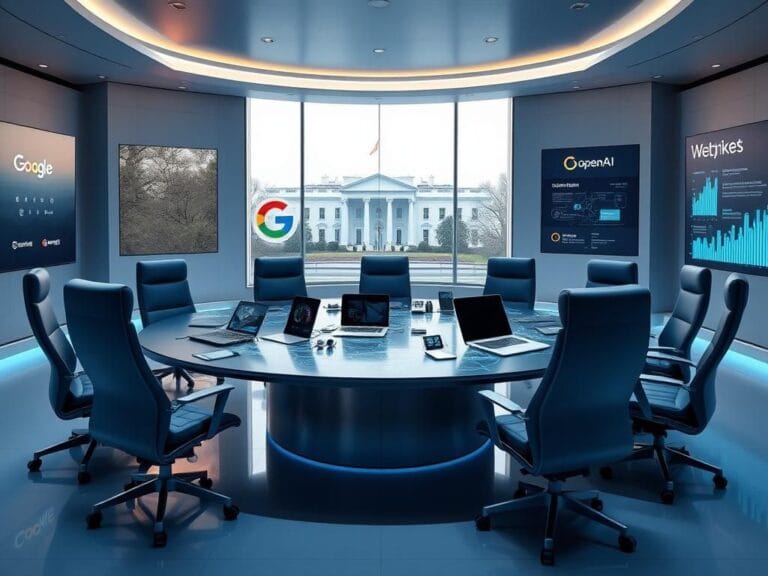 Flick International Modern conference room with high-tech devices and view of the White House