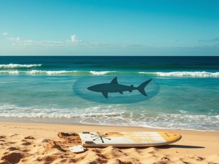 Flick International A shattered surfboard on the sand at Long Reef Beach, Sydney, with an ominous ocean in the background.