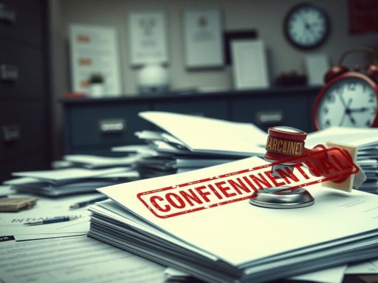 Flick International Busy office environment with legal documents and an autopen device used for issuing pardons