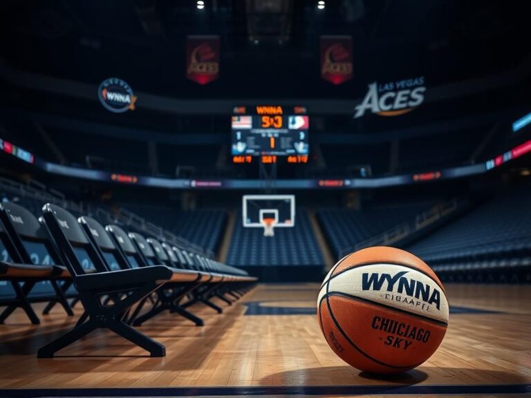Flick International Empty bench with a WNBA basketball symbolizing the suspension of Angel Reese