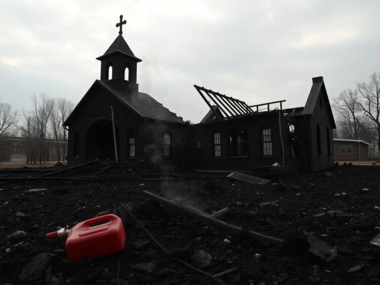 Flick International Charred remains of a church after an arson attack in Washington state
