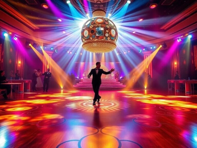 Flick International Vibrant ballroom dance floor highlighting Corey Feldman's performance on 'Dancing With the Stars'