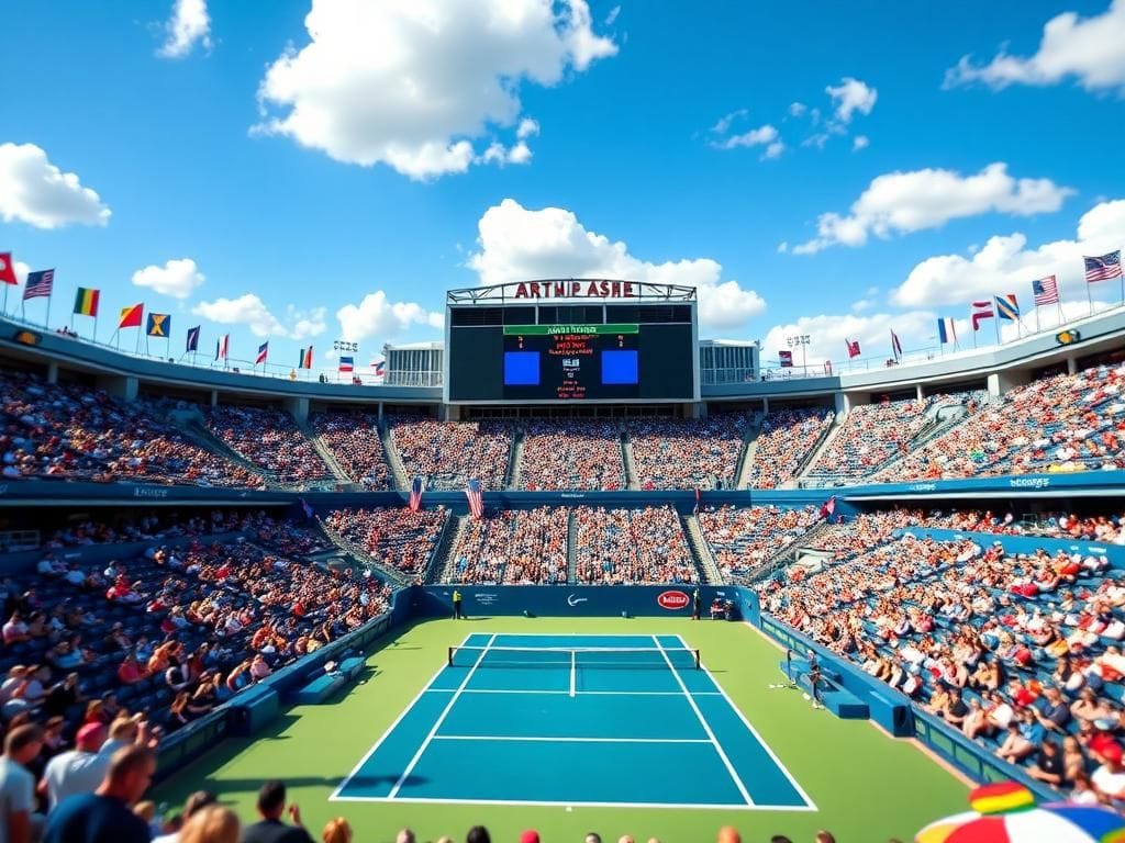 Flick International A vibrant scene at Arthur Ashe Stadium during the U.S. Open men's singles final