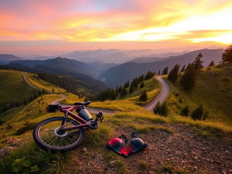 Flick International Abandoned e-bike and a bra symbolizing quick thinking after an accident in a serene French landscape