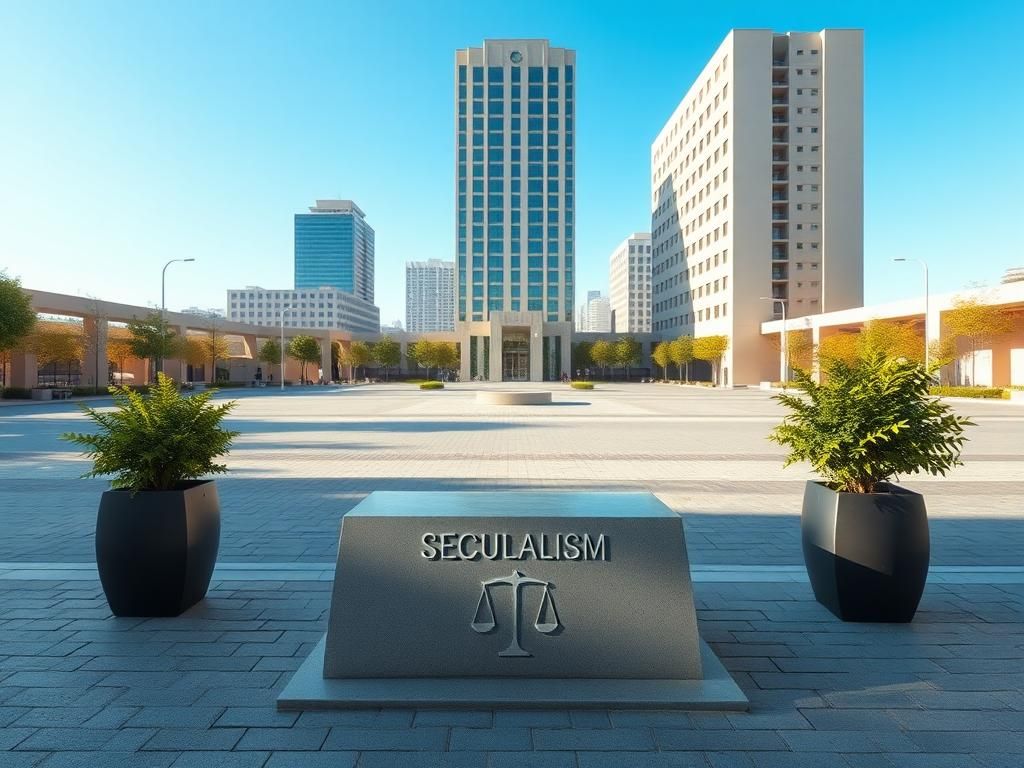 Flick International A serene urban public space featuring a wide-open plaza with smooth cobblestones surrounded by contemporary architecture