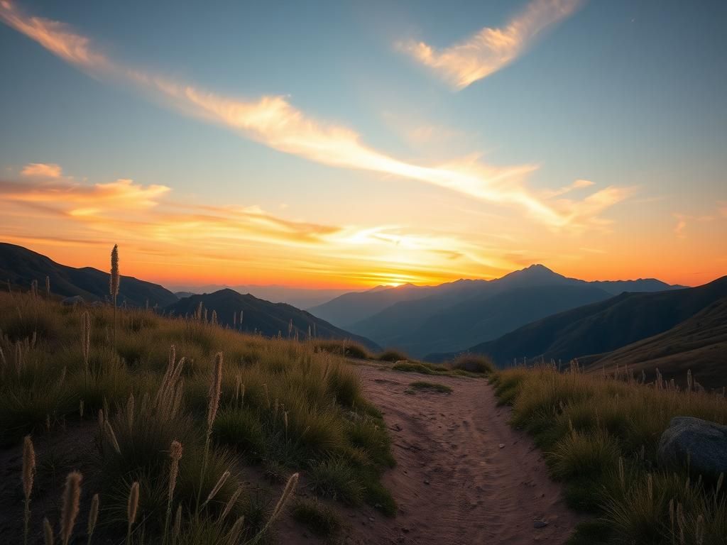 Flick International Tranquil mountain landscape at sunset symbolizing freedom and self-discovery