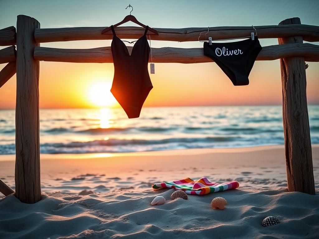 Flick International Goldie Hawn and Oliver Hudson celebrating his birthday in stylish swimsuits on a beach