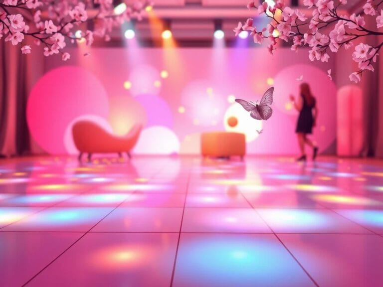 Flick International Dance floor illuminated with colorful lights representing joy and celebration