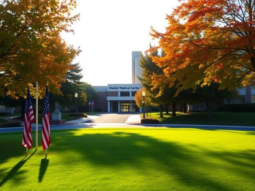 Flick International Exterior view of Walter Reed National Military Medical Center showcasing its architecture and iconic entrance