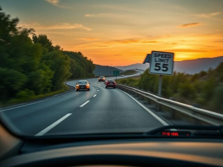 Flick International Digital speedometer indicating 116 mph against a blurred highway background