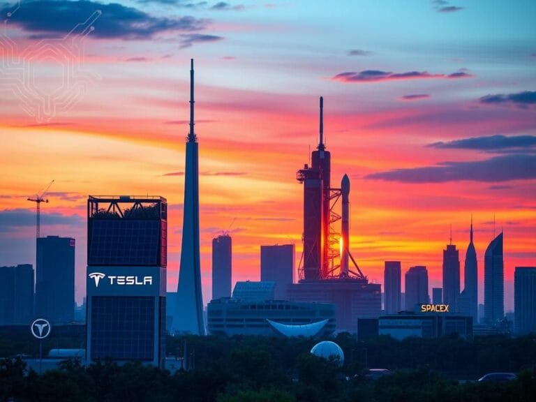 Flick International A futuristic city skyline at dusk showcasing sleek architecture and advanced technology.