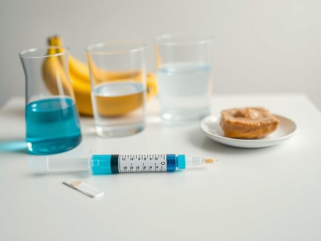 Flick International Close-up of a flu shot preparation area with a syringe, alcohol swab, and band-aid