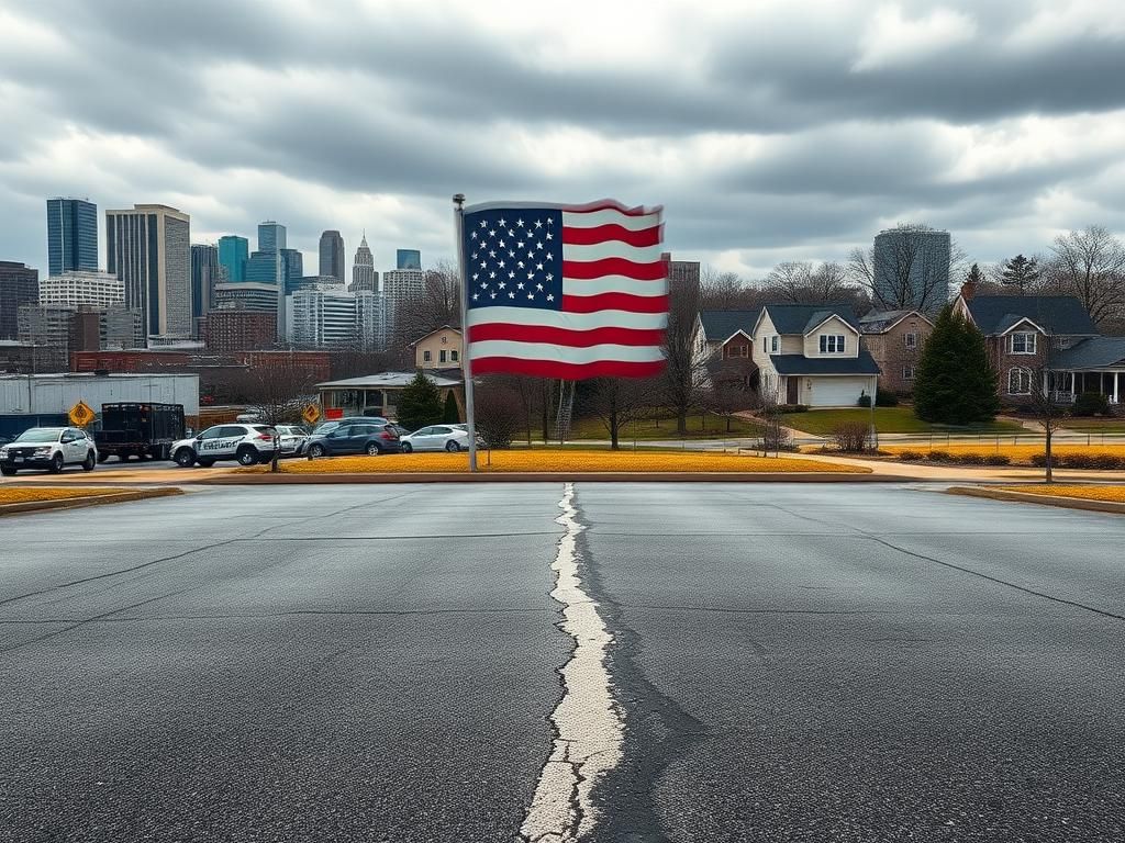 Flick International A divided New Jersey landscape showcasing contrasting urban and suburban environments