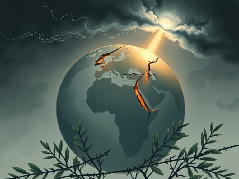 Flick International A somber illustration of a fragmented globe highlighting regions affected by antisemitism.