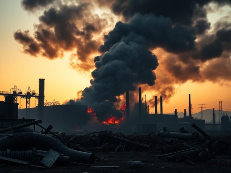 Flick International Manufacturing plant engulfed in smoke and flames after explosion