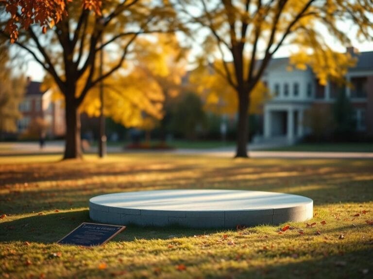 Flick International Empty pedestal at Ferris State University representing a proposed Charlie Kirk statue