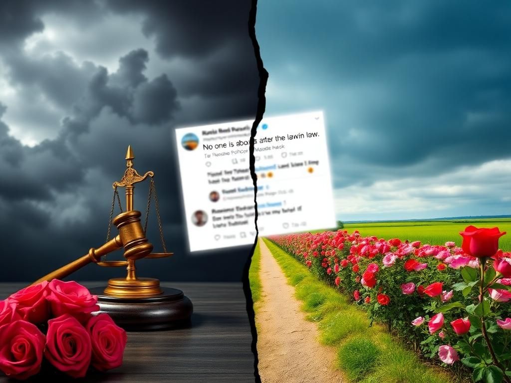 Flick International A contrasting visual representation of legal turmoil and social media mockery surrounding AG Letitia James