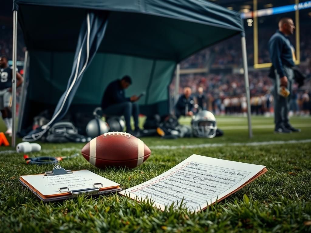Flick International NFL sideline medical tent with athlete being evaluated for concussion