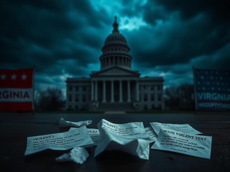 Flick International Dark and moody Virginia state capitol building symbolizing political tension