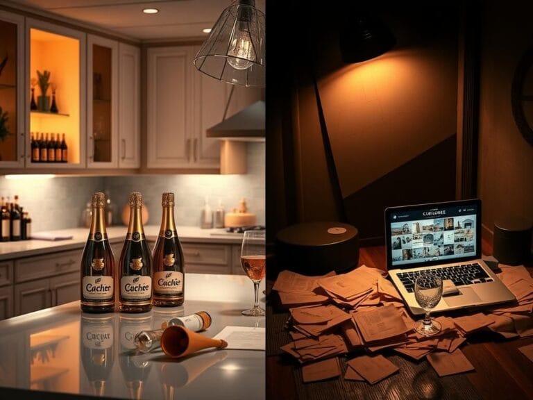 Flick International Chic modern kitchen split scene illustrating conflict in Christina Haack's life