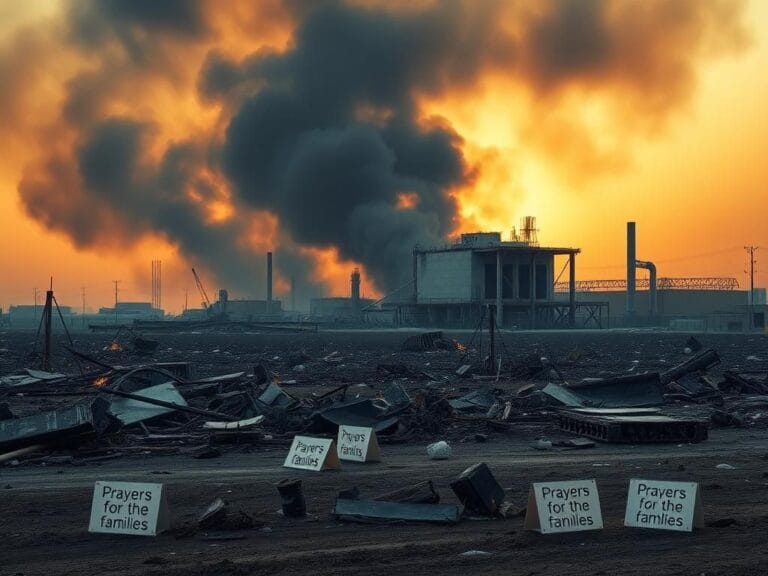 Flick International Devastated industrial landscape after explosion at Accurate Energetic Systems plant in Tennessee