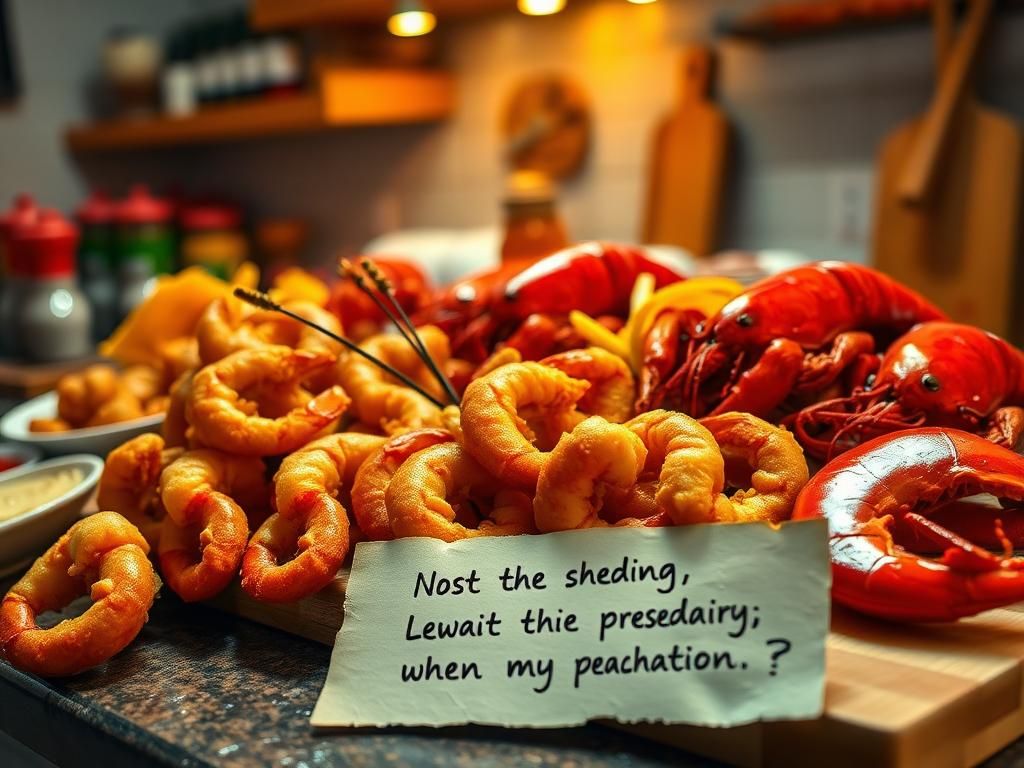 Flick International Lavish seafood spread featuring fried shrimp and lobster