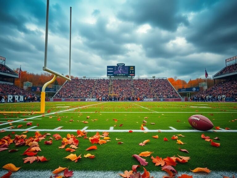 Flick International Autumn scene at Beaver Stadium reflecting the tension of a close football match