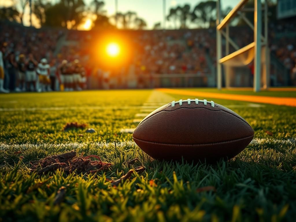 Flick International Close-up of a football on the grass amidst a tense game scene