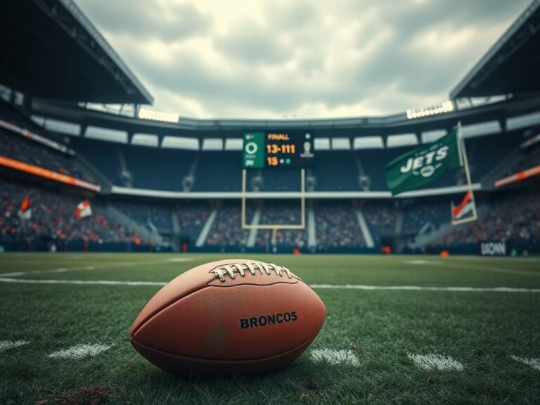 Flick International A football stadium in London with empty seats and a close-up of a muddy football on the turf