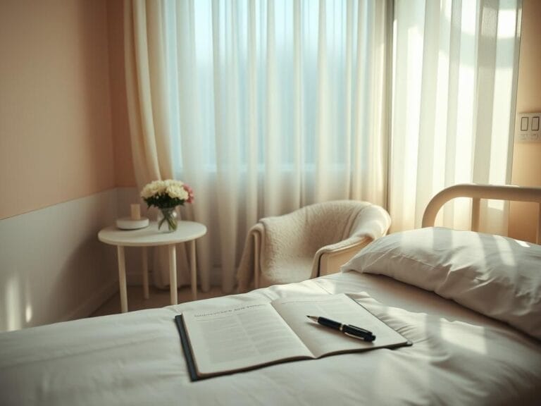 Flick International A serene hospital room filled with natural light and flowers symbolizing hope