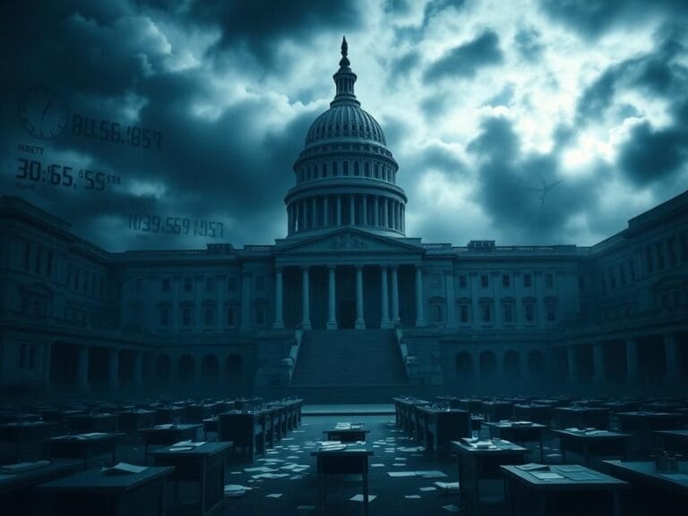 Flick International A somber view of the U.S. Capitol building under cloudy skies