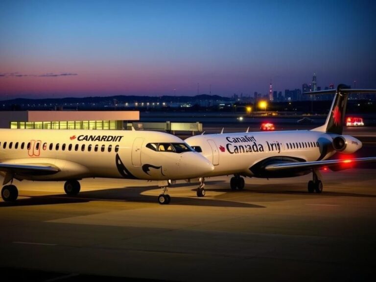 Flick International Two Canadair CRJ-900 regional jets in a low-speed collision on a LaGuardia Airport taxiway