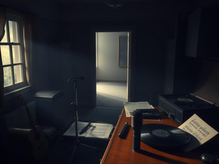 Flick International Dimly lit music studio symbolizing D'Angelo's legacy