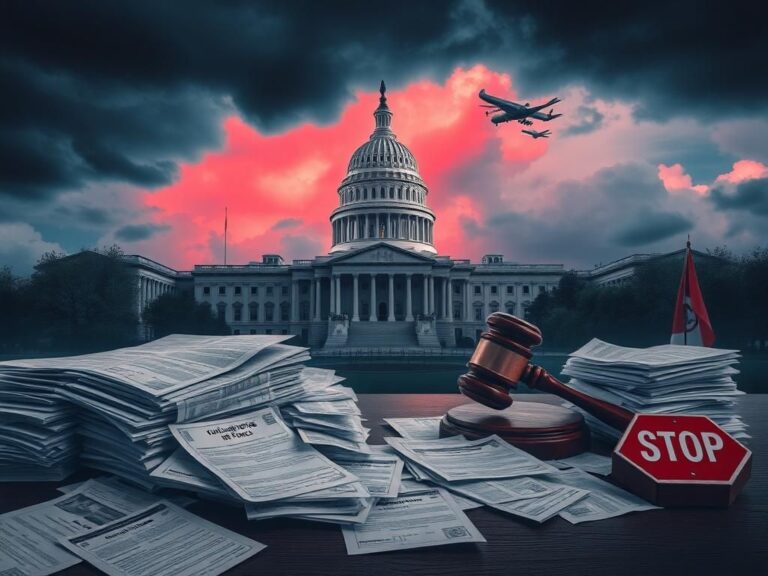 Flick International U.S. Capitol building shrouded in dark storm clouds representing political turmoil