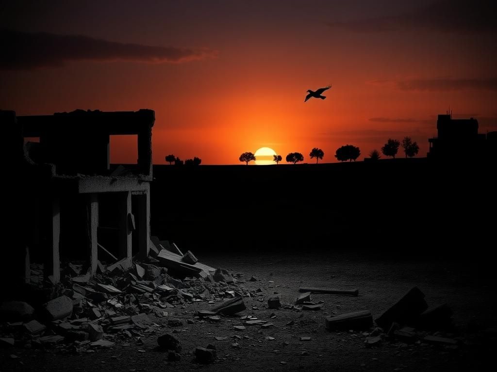 Flick International Remnants of a destroyed building in Gaza after the ceasefire