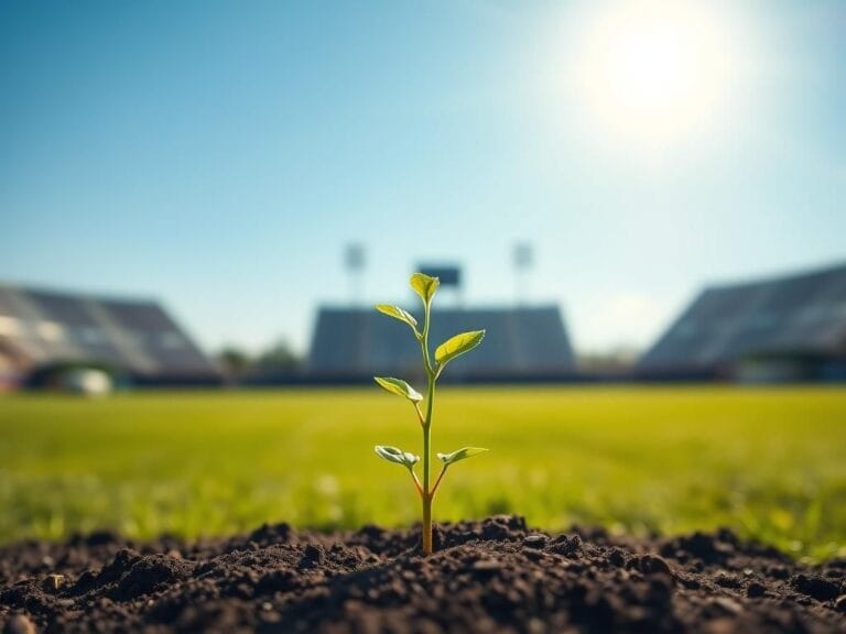 Flick International Healthy kidney bean plant thriving in an open field under a clear blue sky, symbolizing hope and resilience.