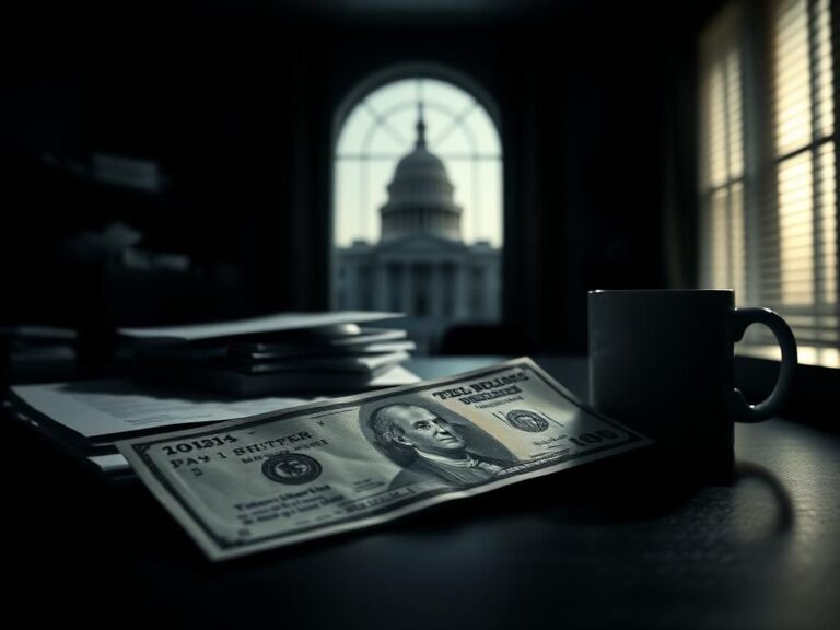Flick International Military paycheck on desk symbolizing funding tension during government shutdown