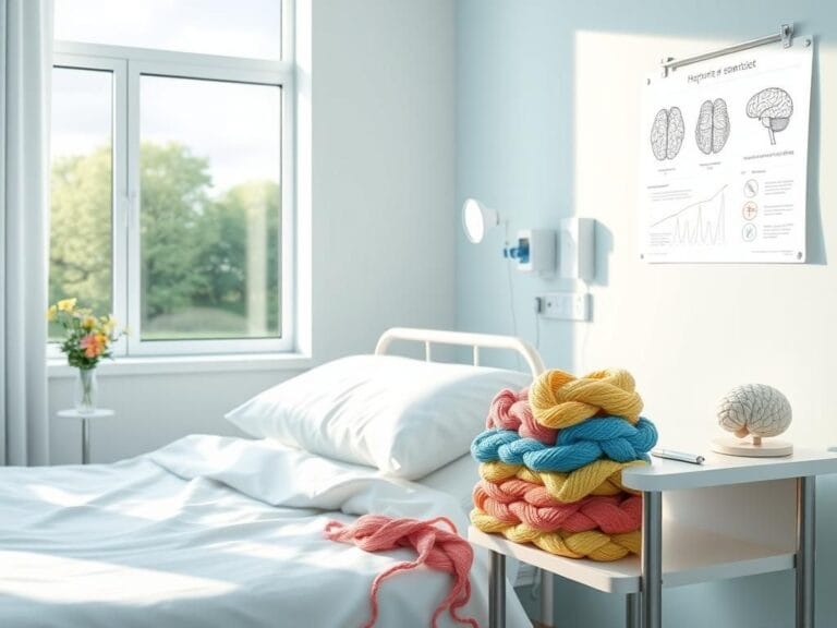 Flick International Serene hospital room with a hospital bed and windows overlooking trees