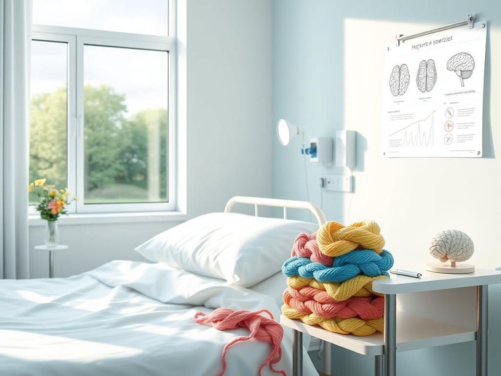 Flick International Serene hospital room with a hospital bed and windows overlooking trees