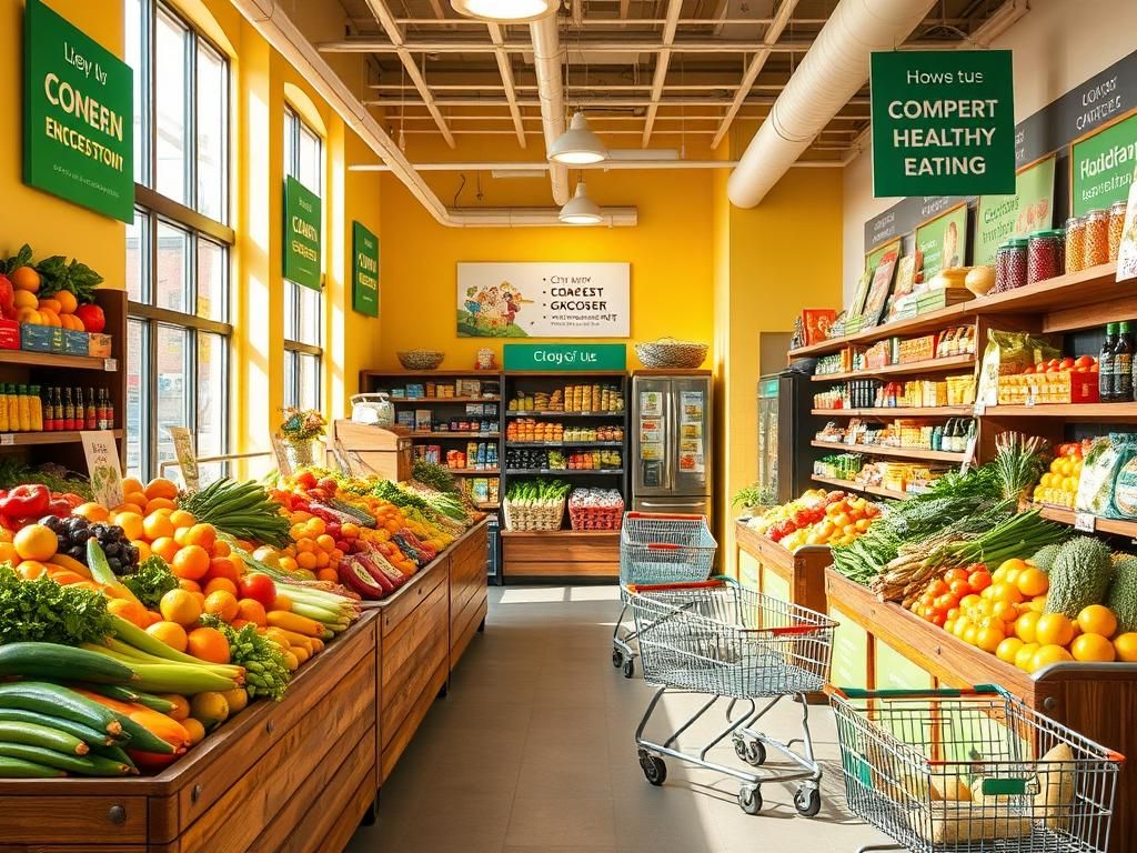 Flick International Vibrant interior of Azalea Fresh Market featuring colorful fresh produce and local goods